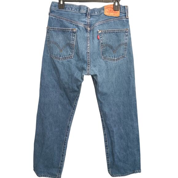 Vintage 501 button fly Levi's. 100% cotton 33w30L Authentic denim distressed Y2K - Picture 1 of 9